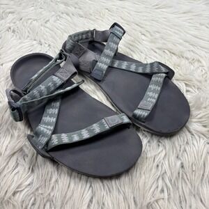 Xero Shoes Men's 8 Z-Trail EV Barefoot Hiking Sandals Gray Stripe